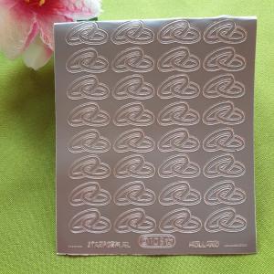 ESKÜVŐ KIEG04 - Ajándék díszítő ezüst színű jegygyűrű matrica