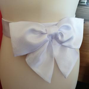 ESKÜVŐ MÖV08 - Szatén masnis menyasszonyi öv - több színben