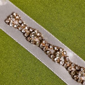 ESKÜVŐ MÖV39 – Strasszos menyasszonyi öv, karkötő 13x1cm-es