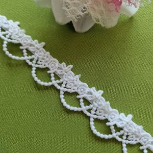 ESKÜVŐ MÖV48 – Handmade - Fehér rózsa mintás menyasszonyi öv 35x2,5cm-es