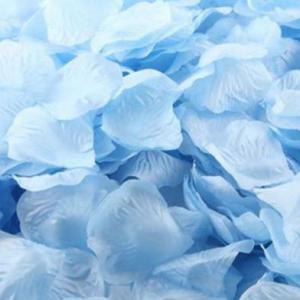 ESKÜVŐ, PARTI DEK79 - 100db-os textil virágszirom – világoskék