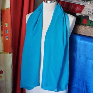 ESKÜVŐ SÁL31- Menyasszonyi muszlin stóla, sál - türkizkék