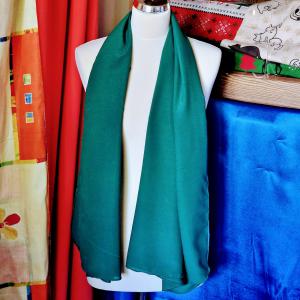 ESKÜVŐ SÁL34 - Menyasszonyi muszlin stóla, sál - fenyőzöld