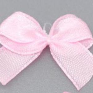 ESKÜVŐI dekor - 20x30mm-es Rózsaszín szatén masni