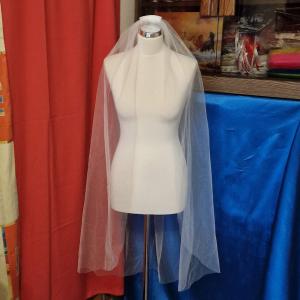 FTY150 - 1 rétegű, szegetlen, Ekrü menyasszonyi fátyol 120x160cm