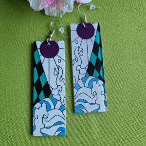 FÜL54 - Démonvadász: KarnadoTanjiro hanafuda fülbevalói