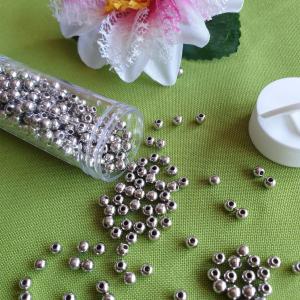 GYÖ15 - Műanyag gyöngyök tégelyben - platina