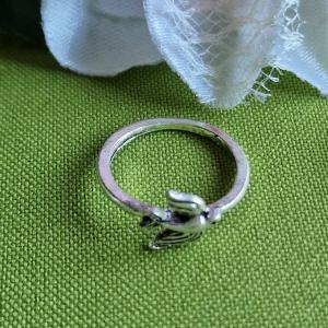 GYR96 - Fecske madár figurás ezüst színű gyűrű