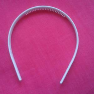 HPT54 - 10mm-es hófehér műanyag hajpánt alap, hajráf alap