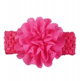 HPT66 - Bébi, baba, gyerek virágos hajpánt, hajdísz - pink