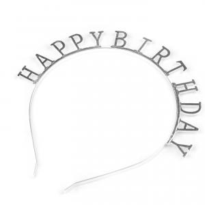HPT73 - Fém hajpánt Happy Birthday felírattal