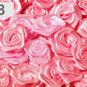 Kb. 23mm-es Szatén rózsa virág - rózsaszín