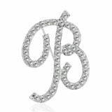 Kitűző, bross BRO56 - Strasszköves B betű 33x50mm