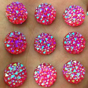 MAD15 - Scrapbooking csillogó piros alapú gyöngy 12mm