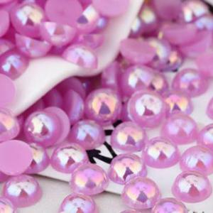 MAD19 - Scrapbooking AB lila színű félgyöngy 8mm