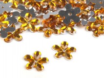MAD25 - Arany színű műanyag virág gyöngy Ø11mm