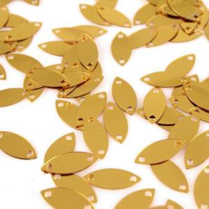 MAD56 - Arany színű levél alakú flitter 6x13mm