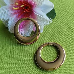 MED21 - Arany színű karika medál, fülbevaló 40mm