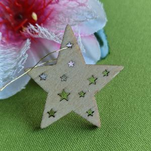 OTT100 - Karácsonyi fa dekor, Medál, DIY Kézművesség, Scrapbooking – Csillag