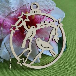 OTT109 - Karácsonyi fa dekor, Medál, DIY Kézművesség, Scrapbooking – Madarak