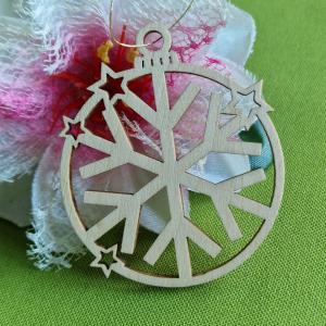 OTT112 - Karácsonyi fa dekor, Medál, DIY Kézművesség, Scrapbooking – Hópehely