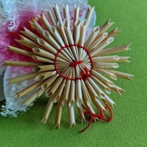 OTT114 - Karácsonyi szalma dekor - Napsugár