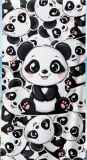 OTT61 - Panda mintás egyoldalas frottír törölköző, fürdőlepedő 70x140cm