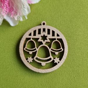OTT90.5 - Karácsonyi fa dekor, Medál, DIY Kézművesség, Scrapbooking - Csengettyű