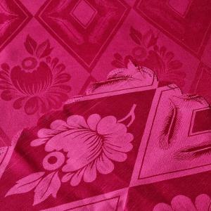 OTT97 - Burgundi vörös kétoldalas selyem asztalterítő 138 x 150 cm téglalap