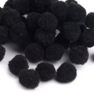 POM09 - kb. 25mm-es pompon - fekete