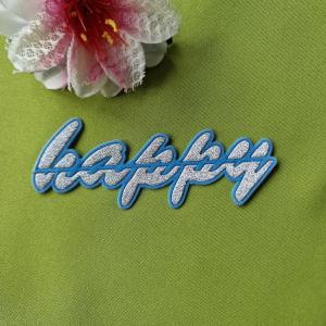 Rávasalható folt HAPPY felírat 45x125mm