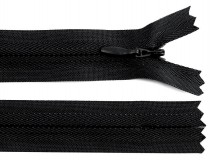 RÖV61 - 25cm-es Spirálos cipzár - fekete