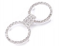 Strasszköves felvarrhatő kapocs, övdísz