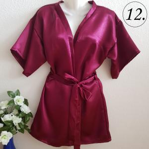 SZK12 - Szatén köntös - Lilás BORDÓ
