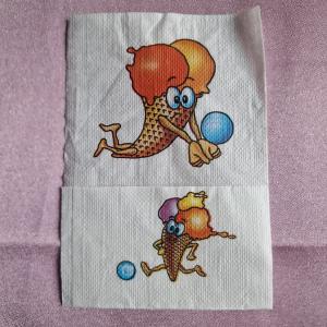 SZV137 Dekoupage - Röplabdázó fagyi 1 rétegű szalvéta