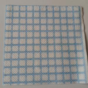 SZV187 Dekoupage - Fehér alapon kék kockás 1 rétegű szalvéta