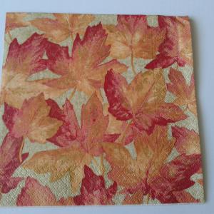 SZV27 Dekoupage - Öszi levelek 3 rétegű szalvéta