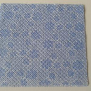 SZV67 Dekoupage - Retro: Kék virágok kék alapon 1 rétegű szalvéta