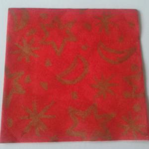 SZV74 Dekoupage - Bordó alapon arany csillag csóvával 3 rétegű szalvéta