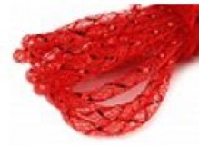 Üreges nylon zsinór díszítésre Ø4,5 mm lurexszel - piros