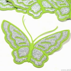 Vasalható Csillogós pillangó 45x65mm - zöld