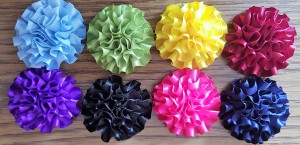 VIR19 - 50mm-es húzott szatén virág - több színben