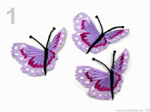 Vasalható hímzett lila pillangó 50x70mm