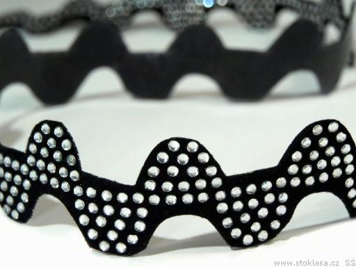 Vasalható matrica, szalag - 22mm-es ezüst csillogós hullámos minta