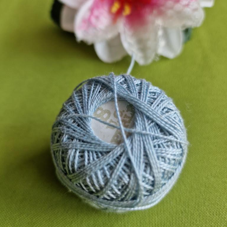 Világoskék UC Perlé hímzőfonal