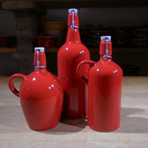 1 l-es csatos öblös palack, piros