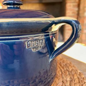 Edit féle vasi fazék, kobalt kék