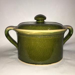 Edit féle vasi fazék, zöld