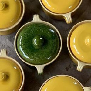 Edit féle vasi fazék, zöld