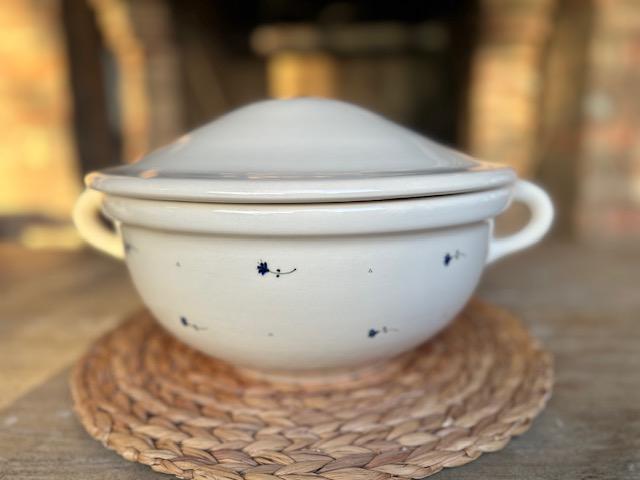 Fedeles kelesztőtál, közepes - búzavirág dekor